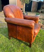 Vintage schapenleren fauteuil, Huis en Inrichting, Fauteuils, Ophalen, Zo goed als nieuw, 75 tot 100 cm, 50 tot 75 cm