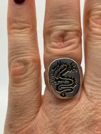 A323 Prachtige zilveren ring chinese draak maat 16,5, Sieraden, Tassen en Uiterlijk, Ringen, Ophalen of Verzenden, Kleiner dan 17