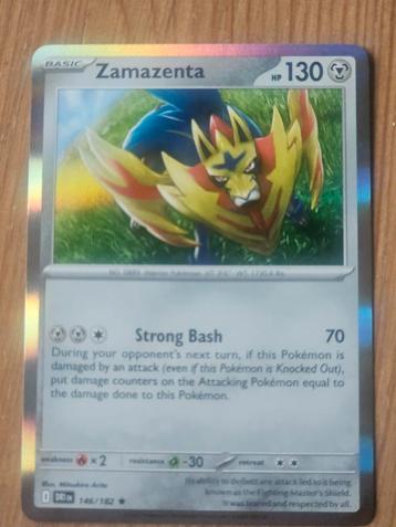 Pokémon kaart - Destined Rivals - Zamazenta 146/182 rare beschikbaar voor biedingen