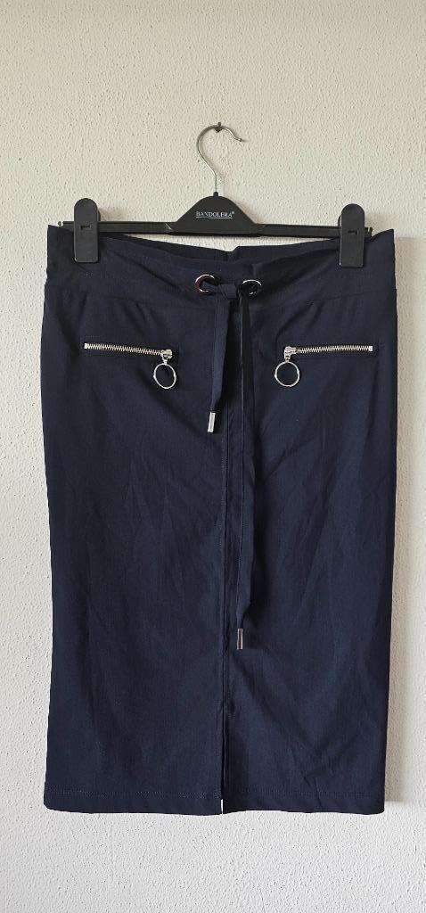 blauw travelstof rok van Jane lushka maat s (26425), Kleding | Dames, Rokken, Blauw, Knielengte, Verzenden