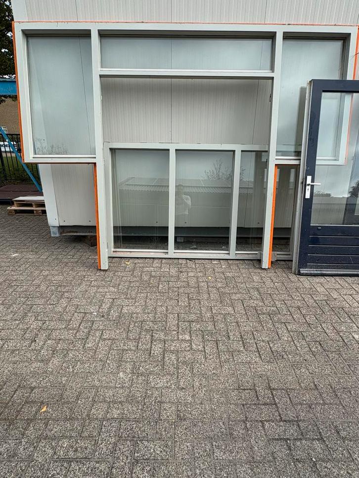 Gebruikte Dubbele Deur Kozijn + Raamkozijn HR++, Doe-het-zelf en Verbouw, Kozijnen en Schuifpuien, Gebruikt, Hout, Ophalen