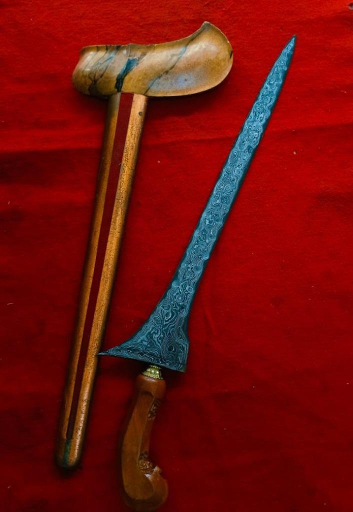 Antieke Keris Brojol Pamor Udan Mas Gayaman Timoho SVE47, Antiek en Kunst, Kunst | Niet-Westerse kunst, Verzenden