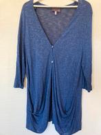 SEMPRE PIU Denimblauw Vest Maat 50, Kleding | Dames, Verzenden, Zo goed als nieuw, Blauw, Trui of Vest
