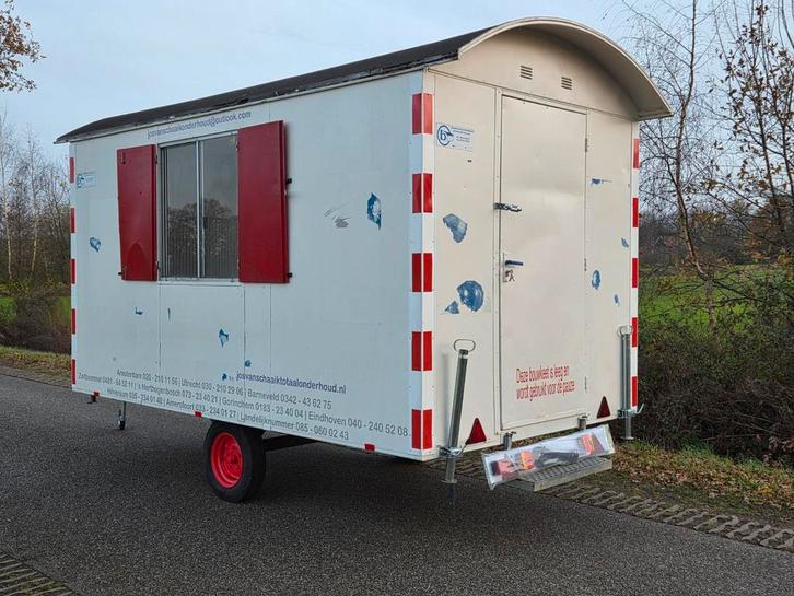 Schaftwagen / schaftkeet / bouwkeet / pipowagen, Doe-het-zelf en Verbouw, Bouwketen en Schaftketen, Gebruikt, Ophalen