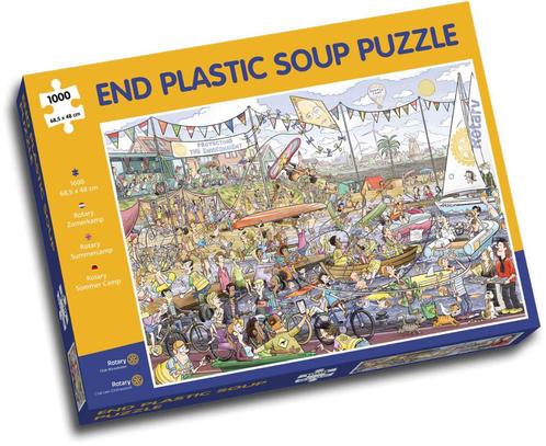 Legpuzzel, maak een einde aan de plastic soep, Hobby en Vrije tijd, Denksport en Puzzels, Zo goed als nieuw, Legpuzzel, 500 t/m 1500 stukjes