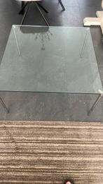 Glazen salontafel, Minder dan 50 cm, Ophalen of Verzenden, Zo goed als nieuw, Vierkant