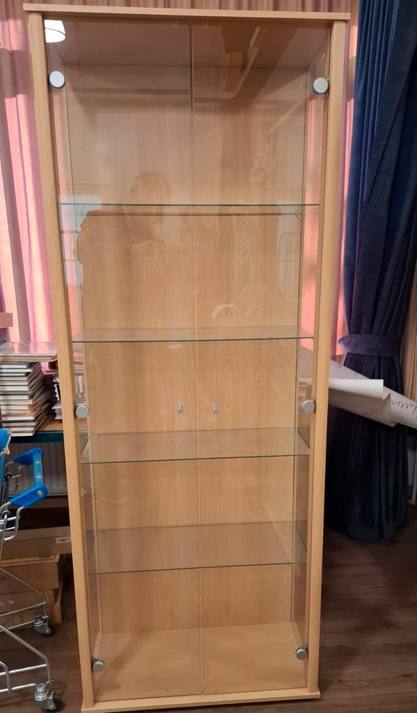 3 vitrinekasten van 70 cm breed en een van 35 cm breed, Huis en Inrichting, Kasten | Vitrinekasten, Gebruikt, 150 tot 200 cm, 50 tot 100 cm