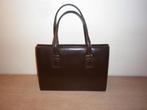 Zeer mooie vintage retro bruine lederen handtas - Comtesse, Ophalen of Verzenden, Zo goed als nieuw, Bruin, Handtas