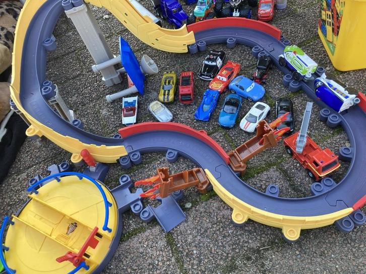 Stevige Racebaan, Kinderen en Baby's, Speelgoed | Racebanen, Gebruikt, Racebaan, Handmatig, Ophalen