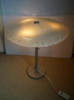 vintage tafellamp schaallamp glas metaal relco vloerlamp., Huis en Inrichting, Gebruikt, Vintage, Glas, 50 tot 75 cm