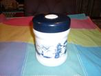 Vintage melkglazen opaline voorraadpot Willem II sigaren, Ophalen of Verzenden