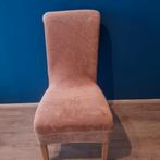 8 Eettafelstoelen + 6 Roze Hoezen - Goede Staat, Ophalen, Hout, Gebruikt, Overige kleuren