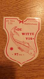Sticker amateurzender 27mc piraat De Witte Vis DOETINCHEM, Ophalen of Verzenden, Zo goed als nieuw