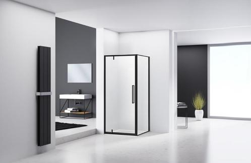 Van Rijn douchecabine zwart 100 (deur) x 90 (zijwand), Doe-het-zelf en Verbouw, Sanitair, Nieuw, Douche, Glas, Ophalen