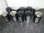 10x Brabantia bewaar blikken 18cm opberg blik deksel, Verzenden, Gebruikt