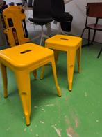 Gele Metalen Krukken - Set van 2, Huis en Inrichting, Krukjes, Gebruikt, ., Ophalen of Verzenden, .