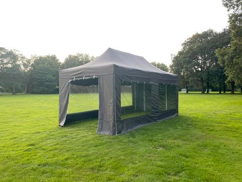 Easy Up Partytenten - Donkergrijs - Drie maten - te huur, Tuin en Terras, Partytenten, Zo goed als nieuw, Partytent, 2 meter of meer