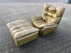 Statement fauteuil met hocker Hans Kauffeld de Sede, Huis en Inrichting, Fauteuils, Gebruikt, Leer, Ophalen of Verzenden, 75 tot 100 cm