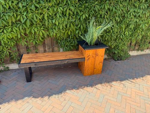 Nieuwe tuinbank met bloembak. 170x50x68, Tuin en Terras, Tuinbanken, Nieuw, Hout, Ophalen