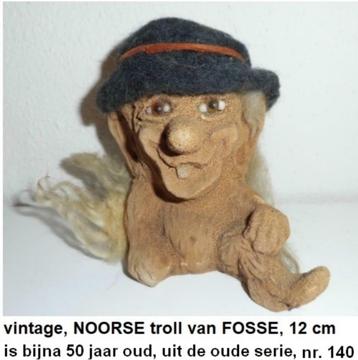 vintage, originele Noorse FOSSE TROLL, 50 jaar oud beschikbaar voor biedingen