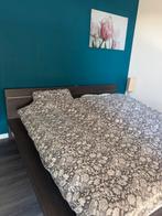 Goossens Houten Bed 180x200, Huis en Inrichting, Slaapkamer | Bedden, Ophalen, Gebruikt, Bruin, Tweepersoons