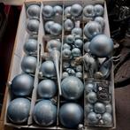 Nieuwe Kerstballen , piek en decoratieset blauwgrijs, Diversen, Kerst, Ophalen of Verzenden