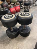 2 x 32 kg rubberen dumbbells dumbell set gewichten, Ophalen, Dumbbell, Gebruikt, Rubberem dumbells