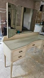 Vintage kaptafel met spiegel, Huis en Inrichting, Tafels | Kaptafels, Ophalen, 100 tot 150 cm, 100 tot 150 cm, Vintage