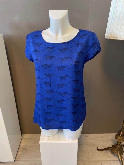 Top van Jacqueline de Yong maat 36 S, Kleding | Dames, Tops, Gedragen, Maat 36 (S), Blauw, Zonder mouw, Ophalen of Verzenden
