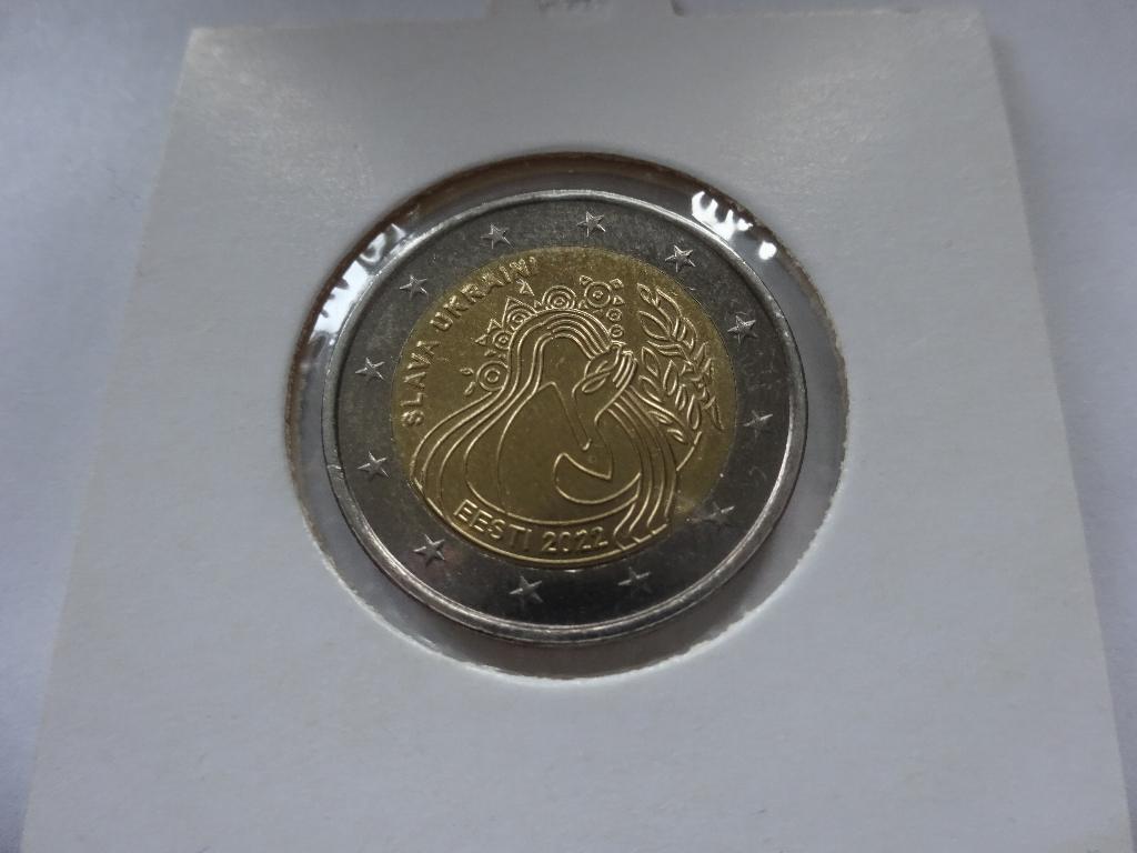 2 Euro Estland 2022, Spanje 2010, Slowakije 2009, 2011, UNC, Postzegels en Munten, Munten | Europa | Euromunten, Ophalen of Verzenden
