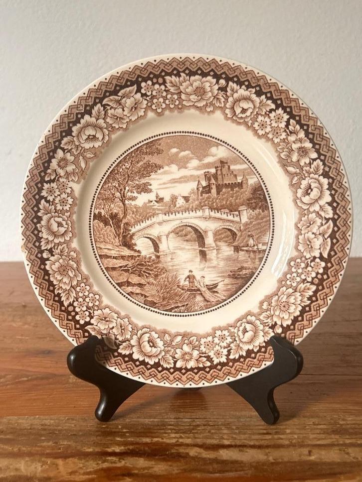 Bord - Société Céramique Maestricht - decor old Bridge, Antiek en Kunst, Antiek | Wandborden en Tegels, Ophalen of Verzenden