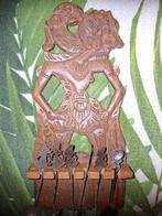 Indisch theelepeltjesrek met houtsnijwerk, Ophalen of Verzenden