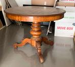 Gezellige antieke bolpoot eettafel, salontafel 100 rond, 77h, Ophalen