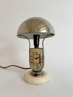 Vintage, art deco tafellamp met klok, Mofem, jaren 30, Ophalen of Verzenden