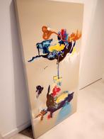 Kleurrijk schilderij op doek. nieuwstaat, Ophalen