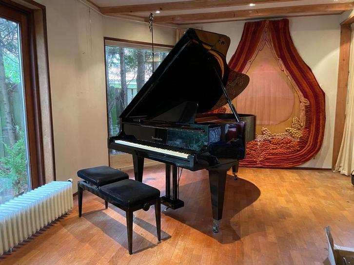 Bösendorfer vleugel, model 200, zwart hoogglans, Muziek en Instrumenten, Piano's, Gebruikt, Vleugel, Zwart, Hoogglans, Ophalen