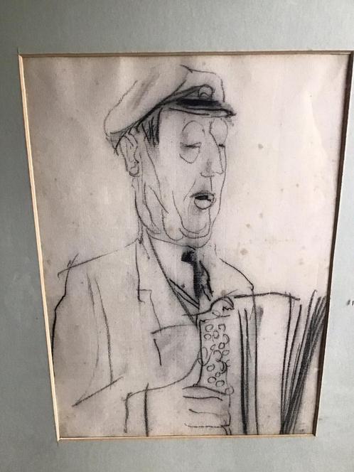Johan Dijkstra(1896-1978) Groninger Ploeg - Tekening- Gesign, Antiek en Kunst, Kunst | Schilderijen | Klassiek, Ophalen of Verzenden