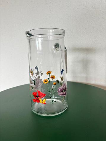 Glazen Kan met Bloemenprint beschikbaar voor biedingen