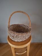 Wilgentenen Mand met Hengsel, Gebruikt, Mand, Rond, Ophalen of Verzenden