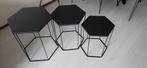 Set van 3 zeshoekige bijzettafels, Huis en Inrichting, 45 tot 60 cm, Minder dan 55 cm, Metaal of Aluminium, Nieuw
