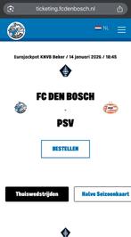 Kaartjes fc den bosch Psv, Twee personen