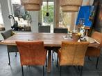 Mango Houten Eettafel , met massieve Houten Matrix poot, Huis en Inrichting, Tafels | Eettafels, Ophalen, Gebruikt, 200 cm of meer