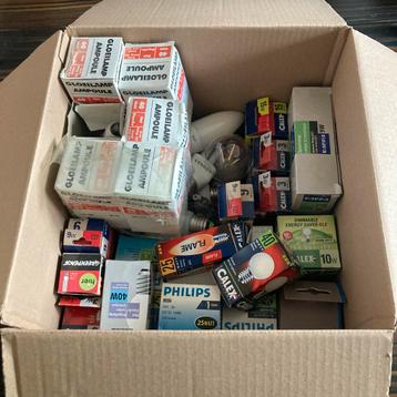 Doos vol lampen: Gloei, Spaar & LED beschikbaar voor biedingen