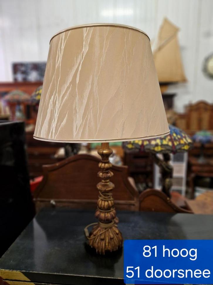 Grote chique lamp, Huis en Inrichting, Lampen | Tafellampen, Zo goed als nieuw, Hout, Ophalen of Verzenden