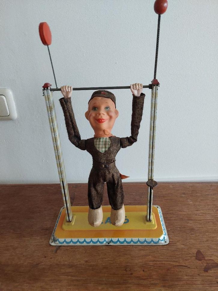 Klaas acrobaat blikken speelgoed, Antiek en Kunst, Antiek | Speelgoed, Ophalen of Verzenden
