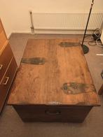 Houten kist met beslag 100 x 75 cm, Ophalen, Gebruikt