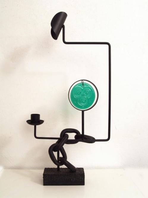 Danish brutalist sculpture - incl Holmegaard sun-catcher, Antiek en Kunst, Kunst | Designobjecten, Ophalen of Verzenden