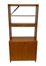 Vintage Wandkast Kast Deens Design Jaren 60 Teak Fineer, Gebruikt, Vintage, Minder dan 150 cm, Minder dan 100 cm