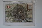 GOUDA Handgekleurde plattegrond gravure 1732 BOXHORNII E3, Gelezen, Verzenden, Voor 1800, M.Z. BOXHORNIUS