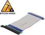 PCI Express 16X Riser Card Extender Kabel Ribbon Adapter, Ophalen of Verzenden, Nieuw